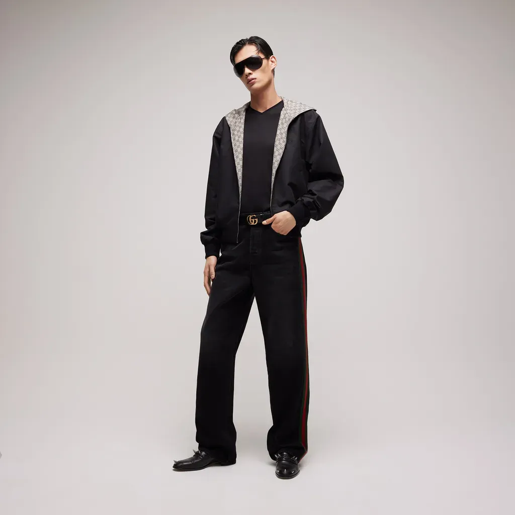 Reversible Cotton Canvas Zip Jacket
