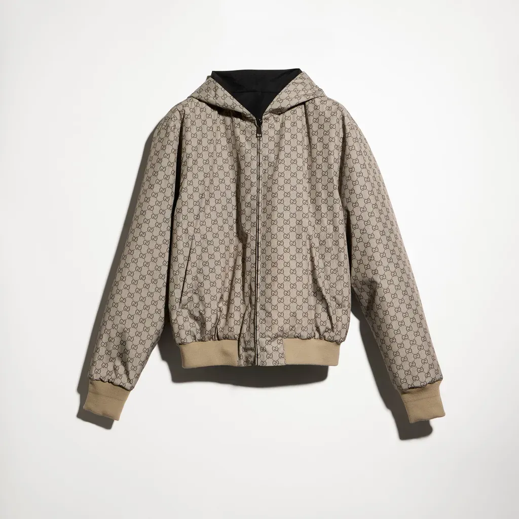 Reversible Cotton Canvas Zip Jacket