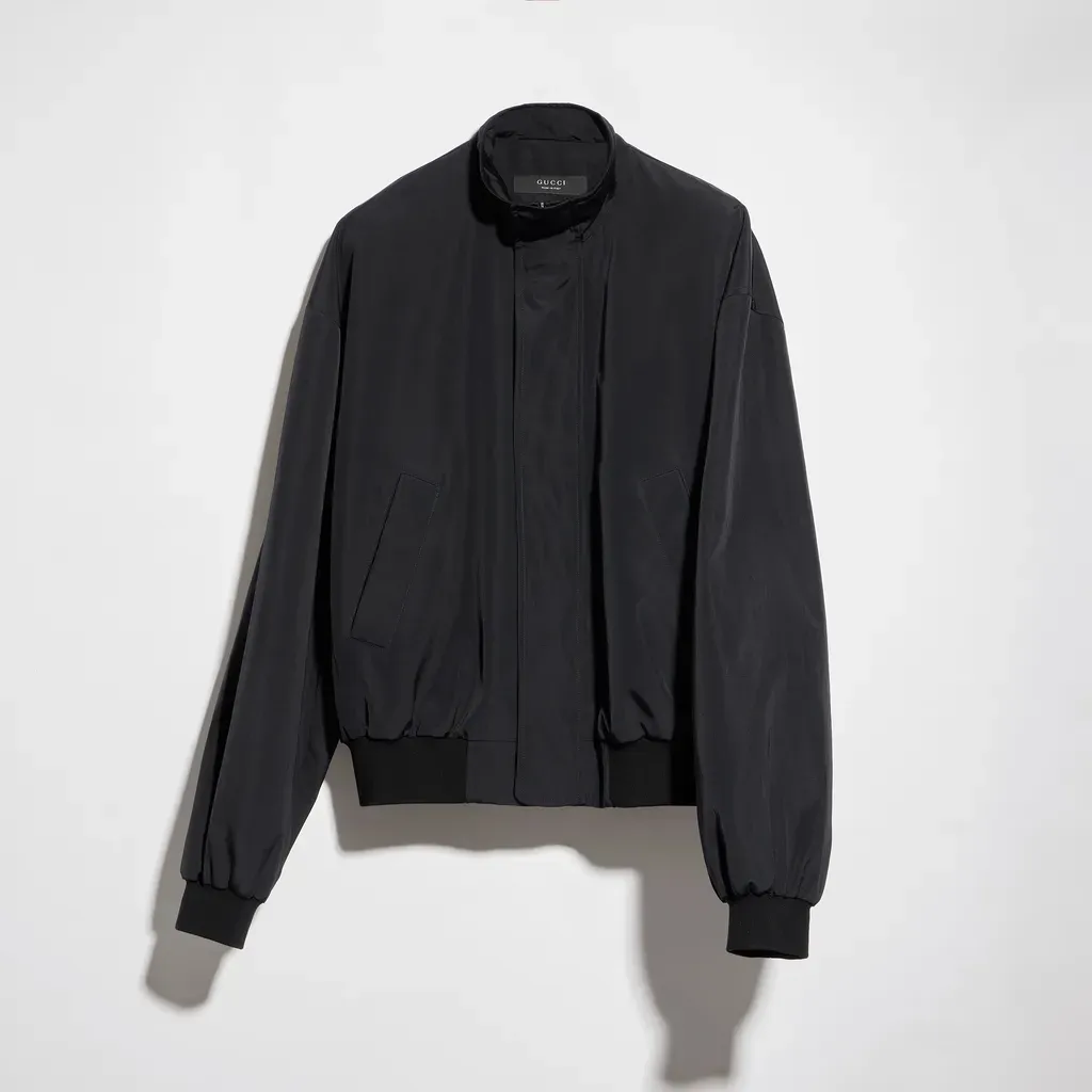 Light Cotton Acetate Faille Zip Jacket