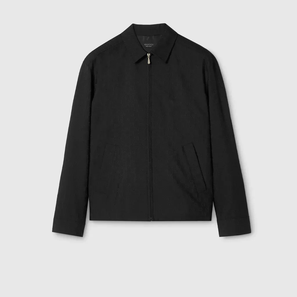 Light Cotton Acetate Faille Zip Jacket