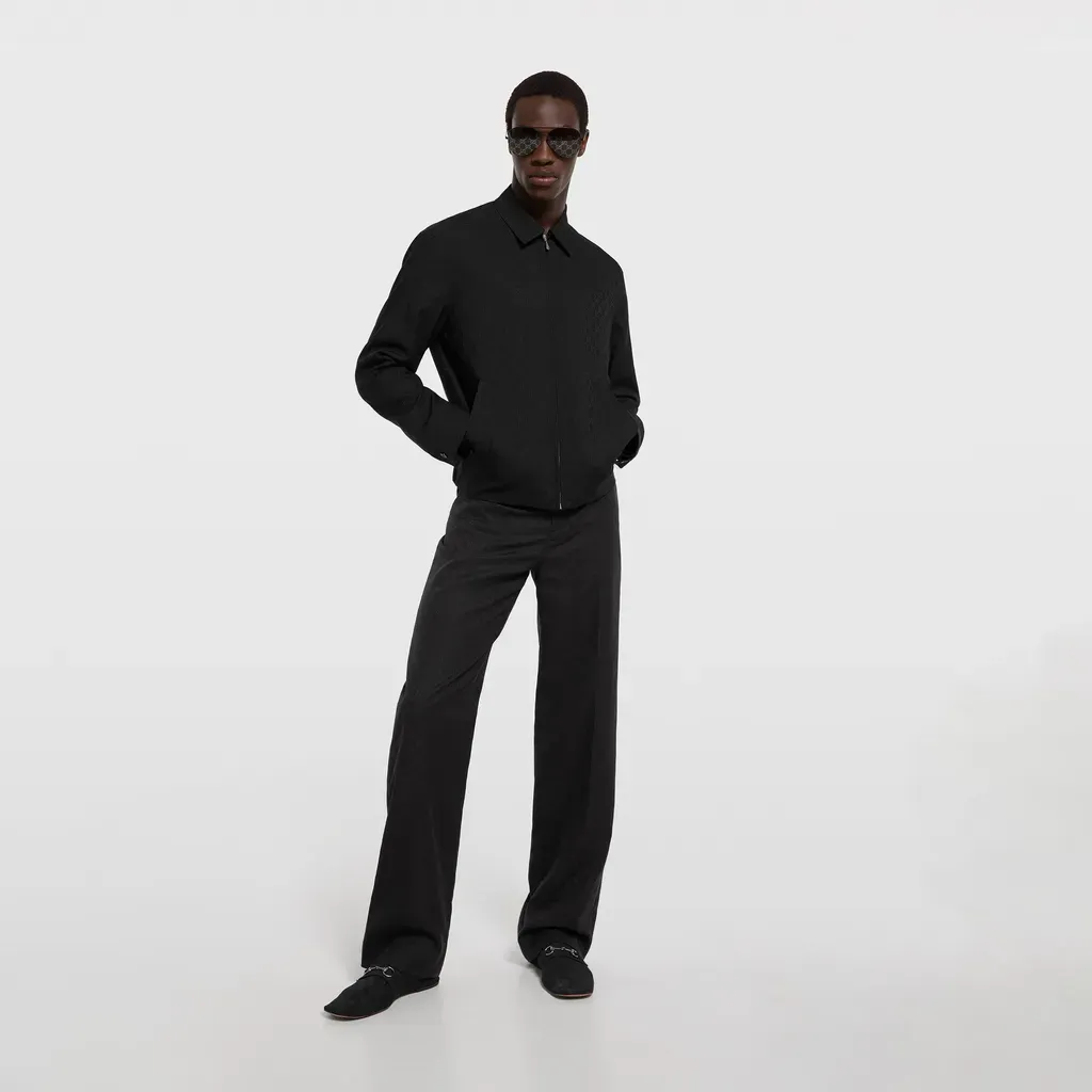 Gg Wool Zip Jacket