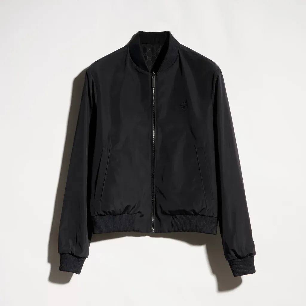 Reversible Light Silk Faille Zip Jacket