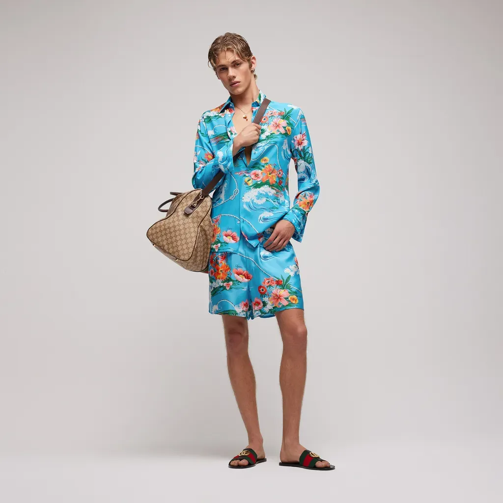 Gg Cotton Faille Shorts