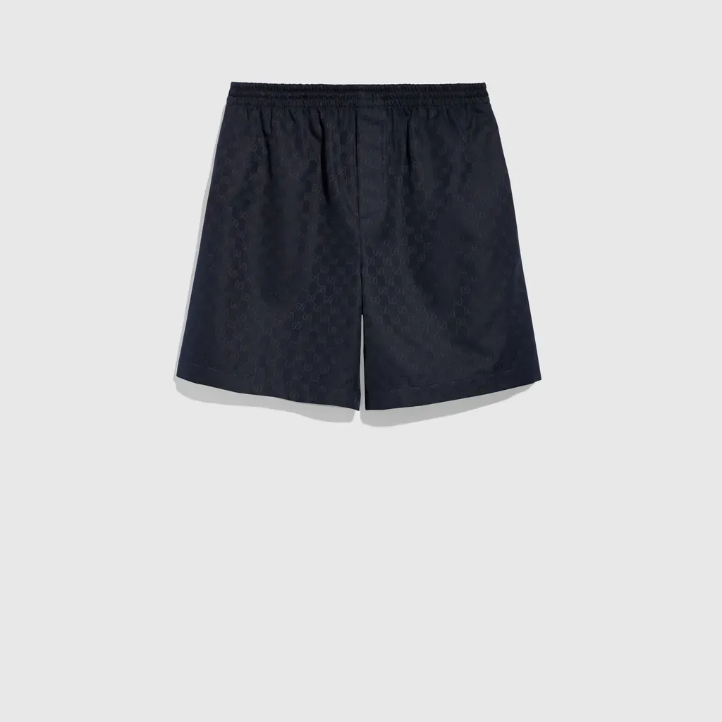 Printed Silk Twill Shorts