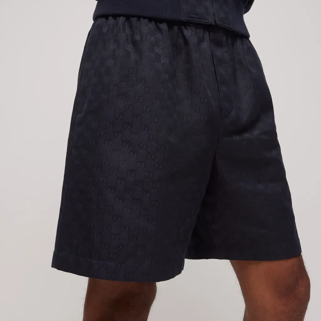 Printed Silk Twill Shorts