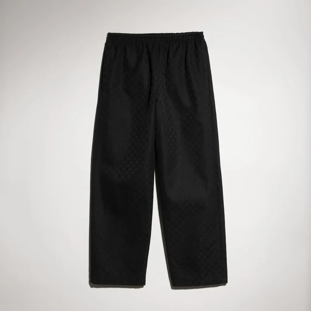 Gg Cotton Canvas Leisure Pants