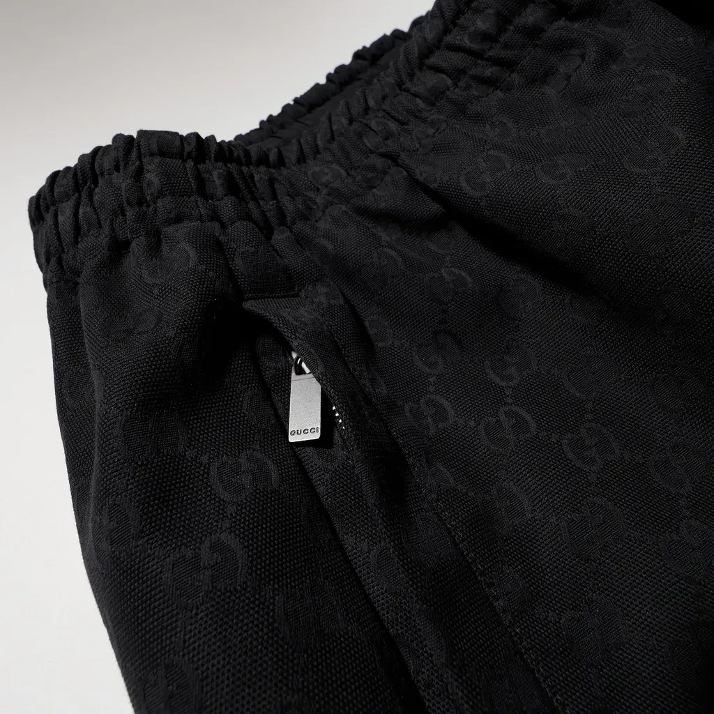 Gg Cotton Canvas Leisure Pants