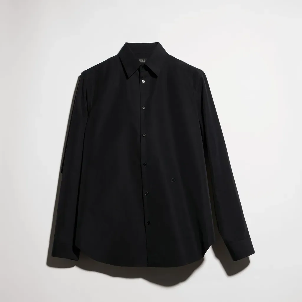 Piece Dyed Cotton Poplin Shirt