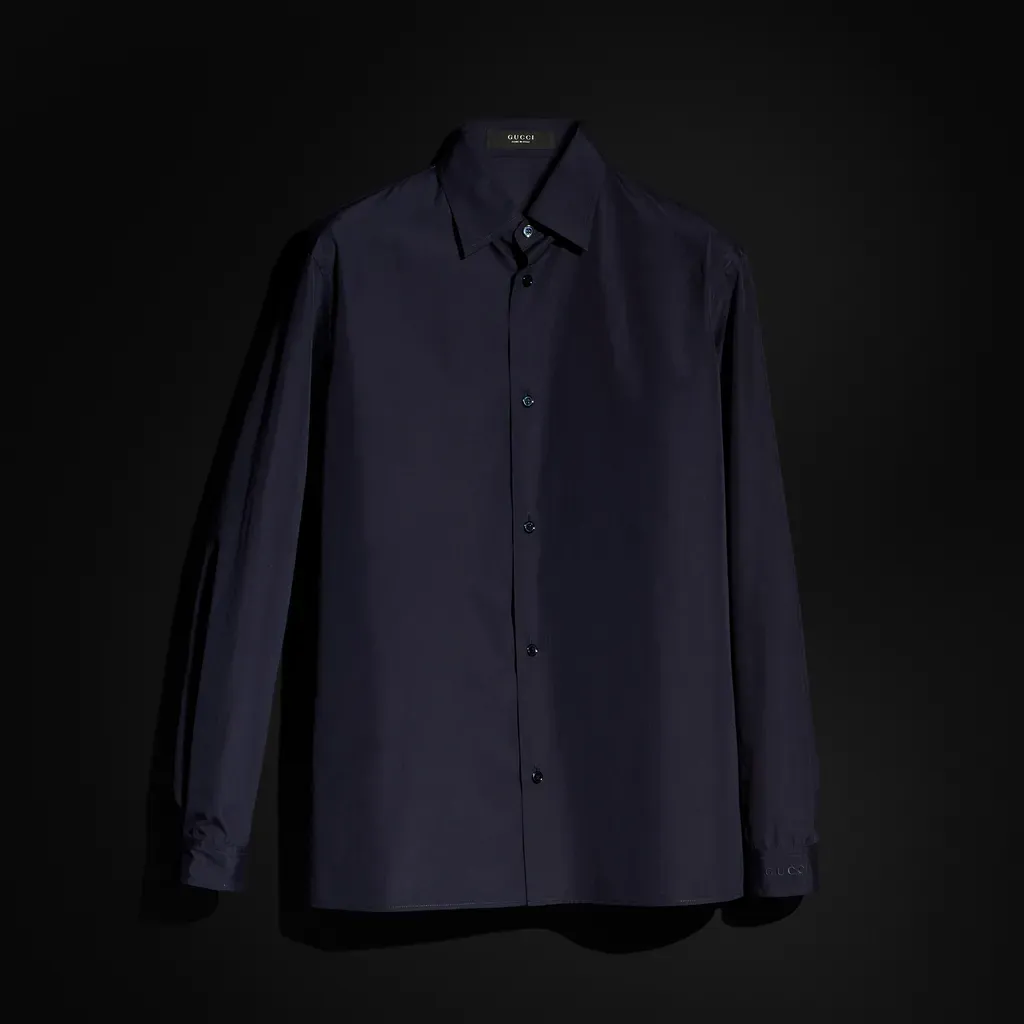 Piece Dyed Cotton Poplin Shirt