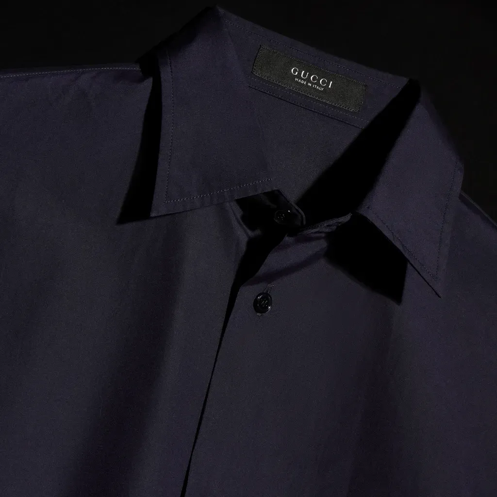 Piece Dyed Cotton Poplin Shirt