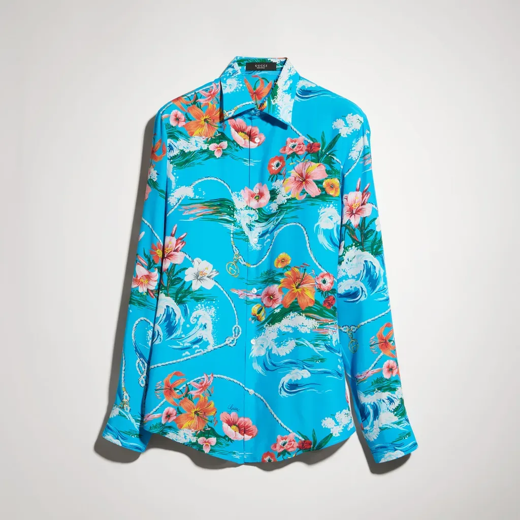 Printed Fluid Fabric Shirt