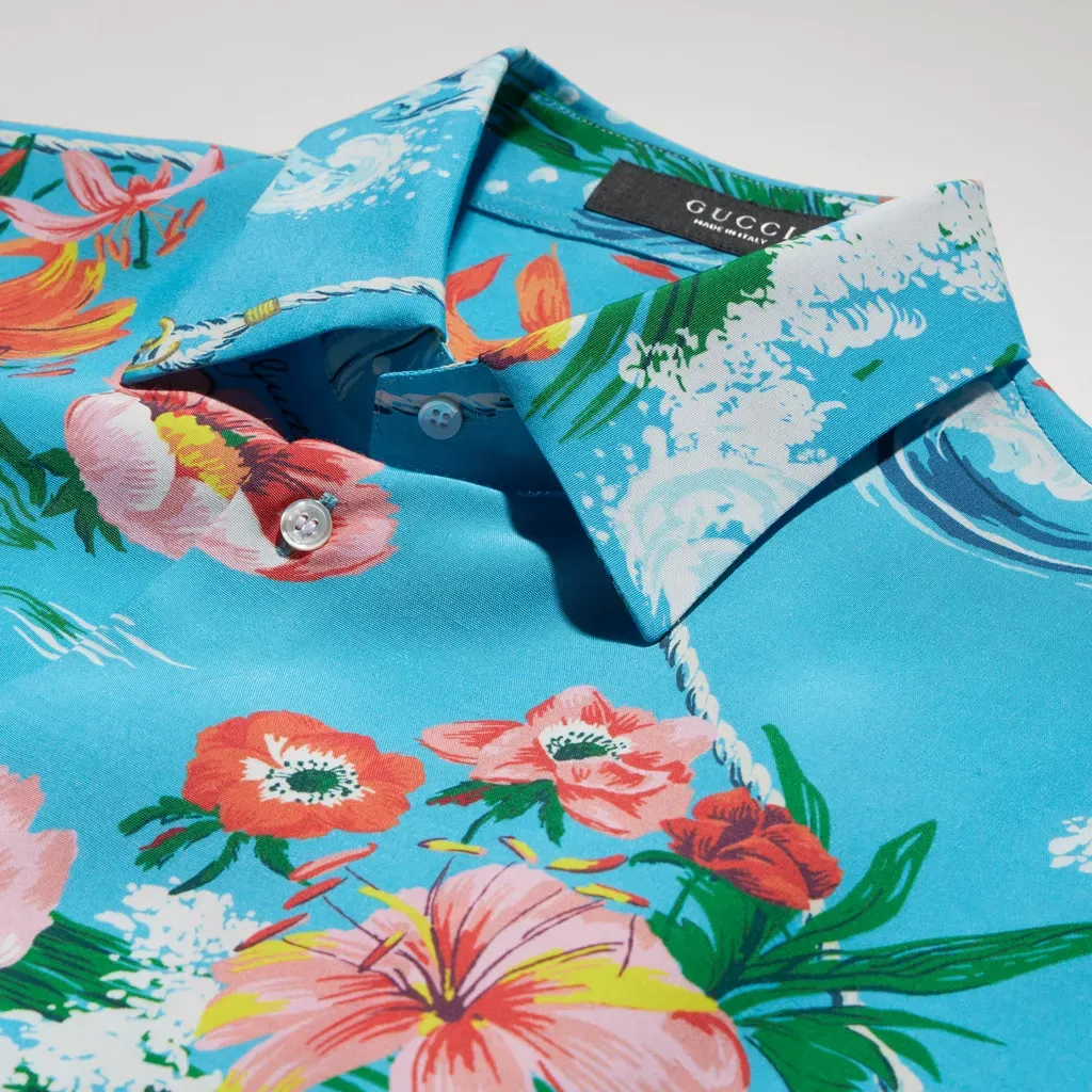 Printed Fluid Fabric Shirt