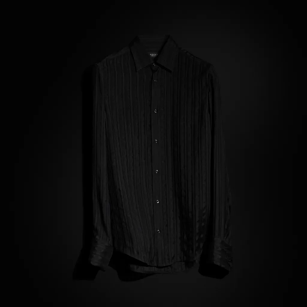 Striped Silk Gauze Shirt