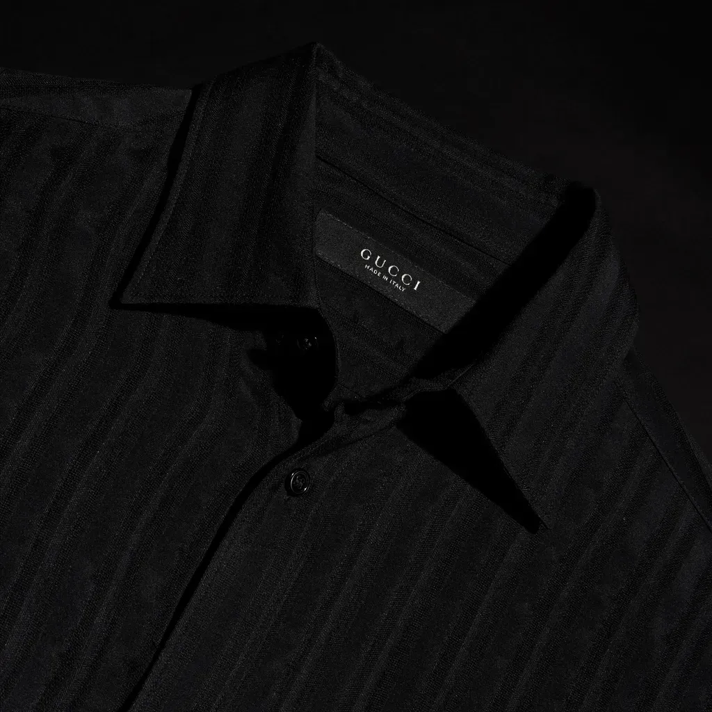 Striped Silk Gauze Shirt
