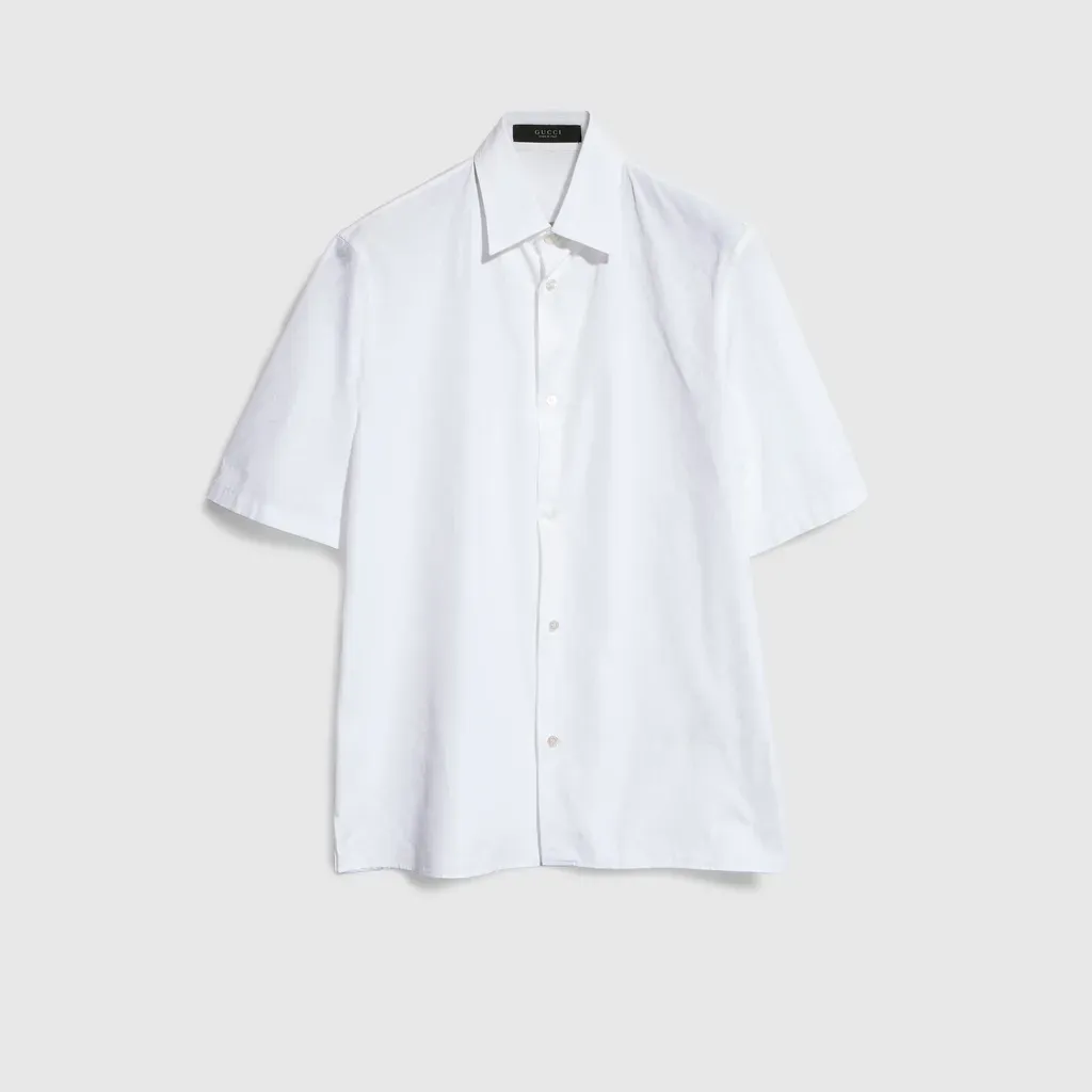 Printed Silk Twill Bowling Shirt