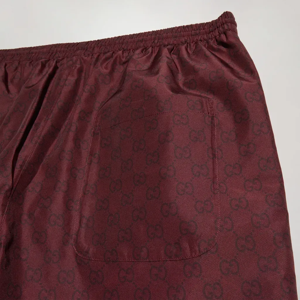 Printed Polyester Poplin Swim Shorts