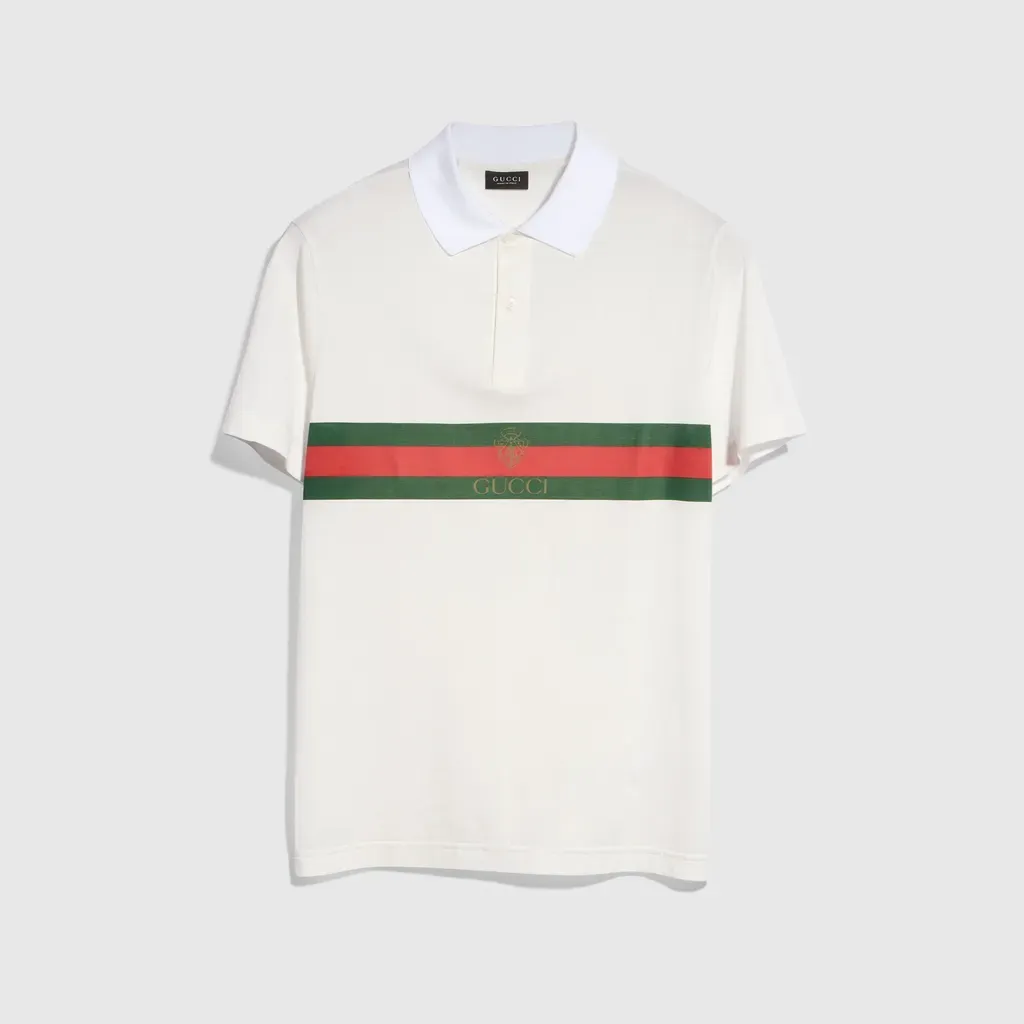 Cotton Jersey Polo Shirt With Web