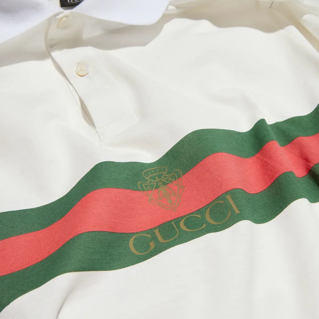 Cotton Jersey Polo Shirt With Web
