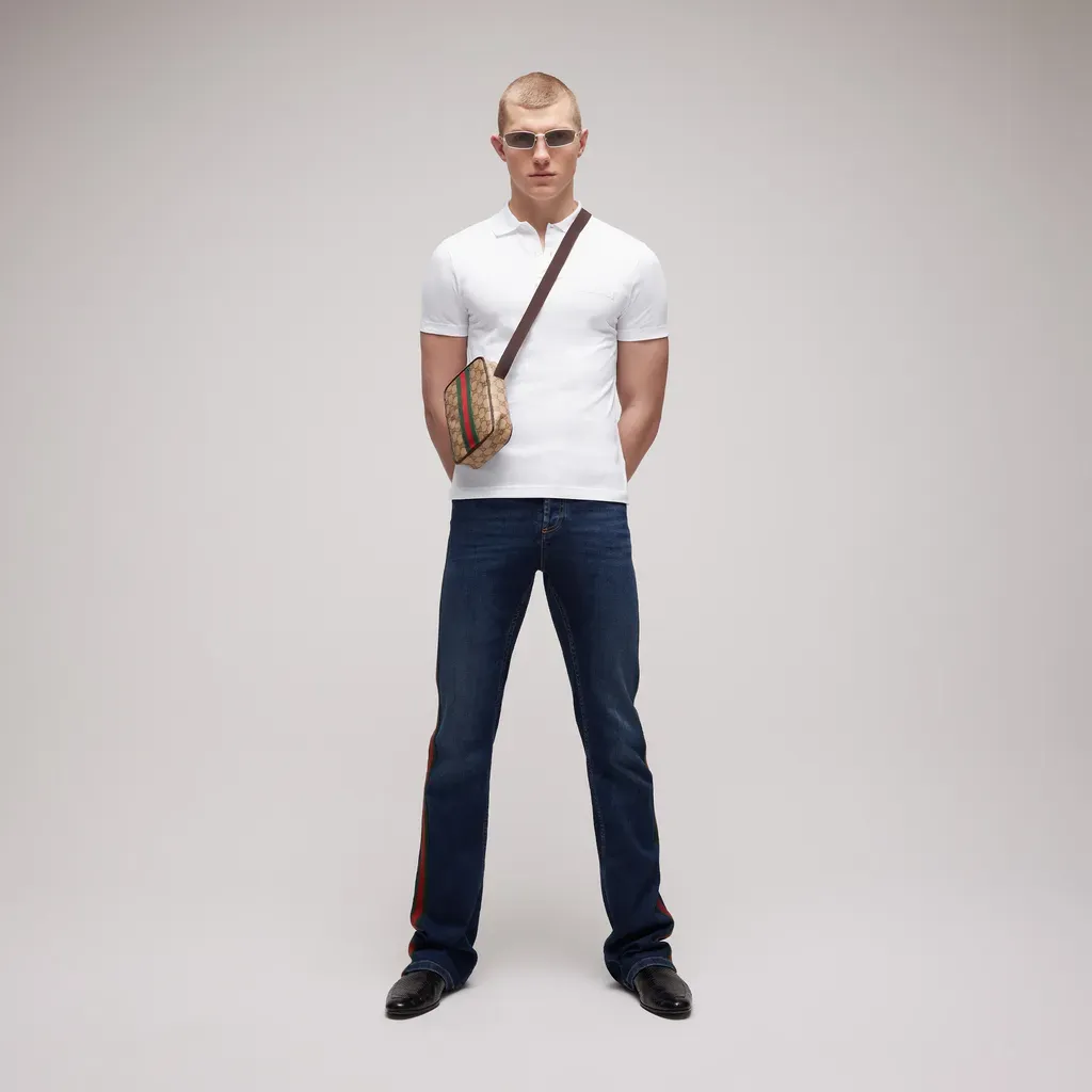 Cotton Jersey Polo Shirt With Embroidery