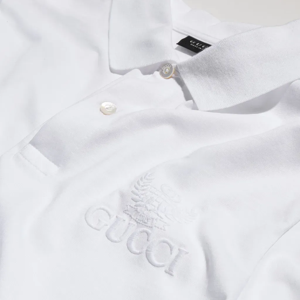 Cotton Jersey Polo Shirt With Embroidery
