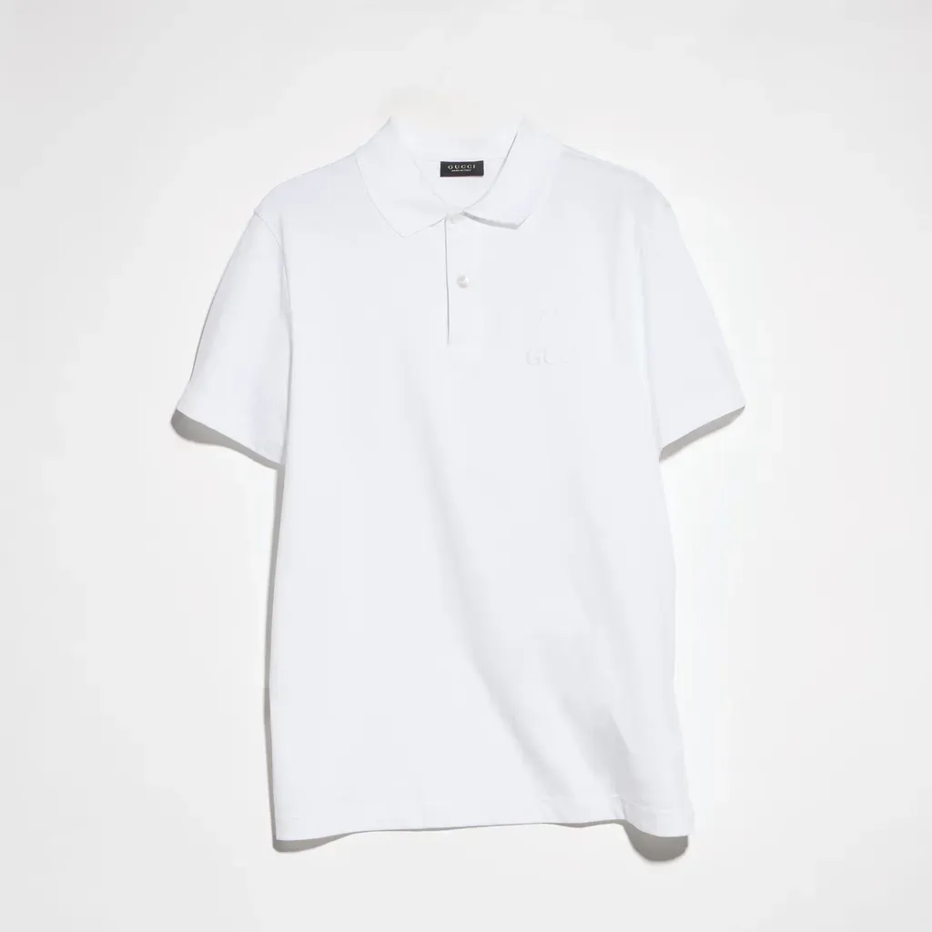 Cotton Jersey Polo Shirt With Embroidery