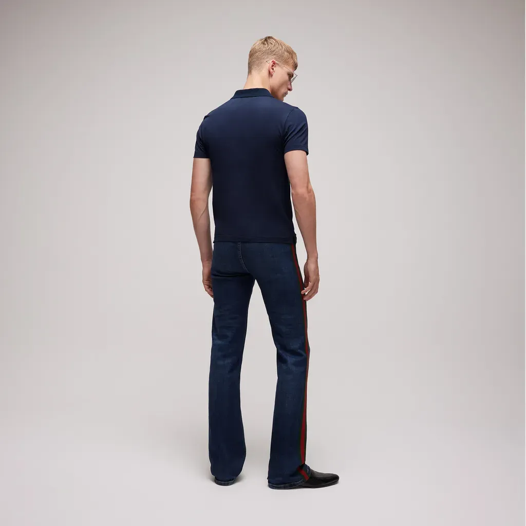 Cotton Jersey Polo Shirt With Web