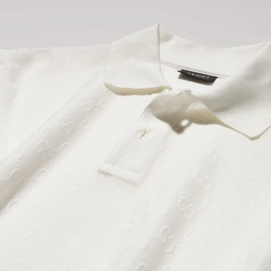 Gg Technical Jersey Jacquard Polo Shirt