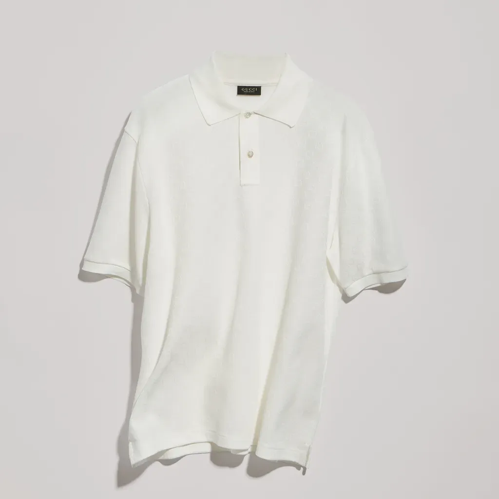 Gg Technical Jersey Jacquard Polo Shirt