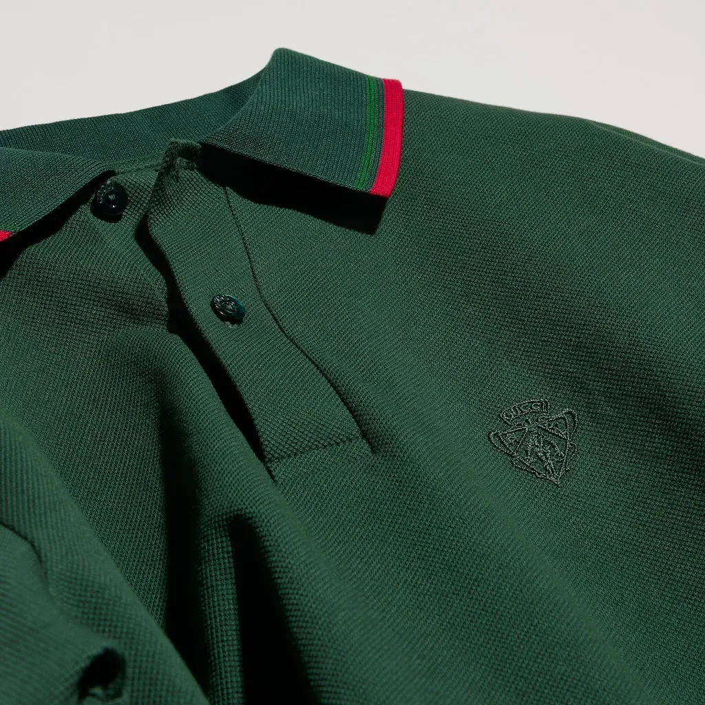Cotton Piquet Polo Shirt With Embroidery