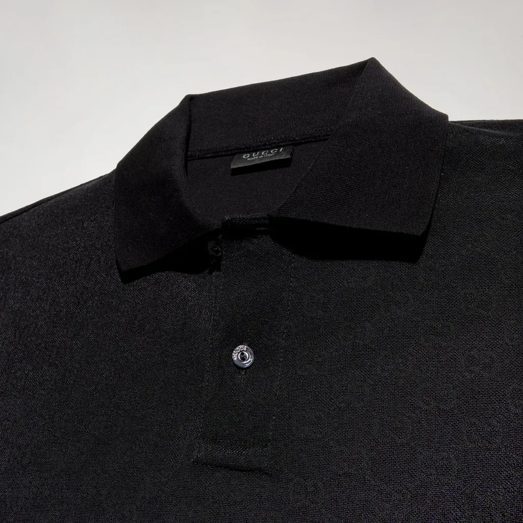 Gg Technical Jersey Jacquard Polo Shirt