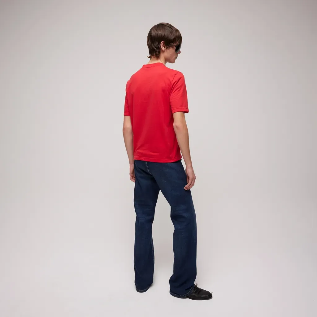 Cotton Jersey T-Shirt With Devoré Detail