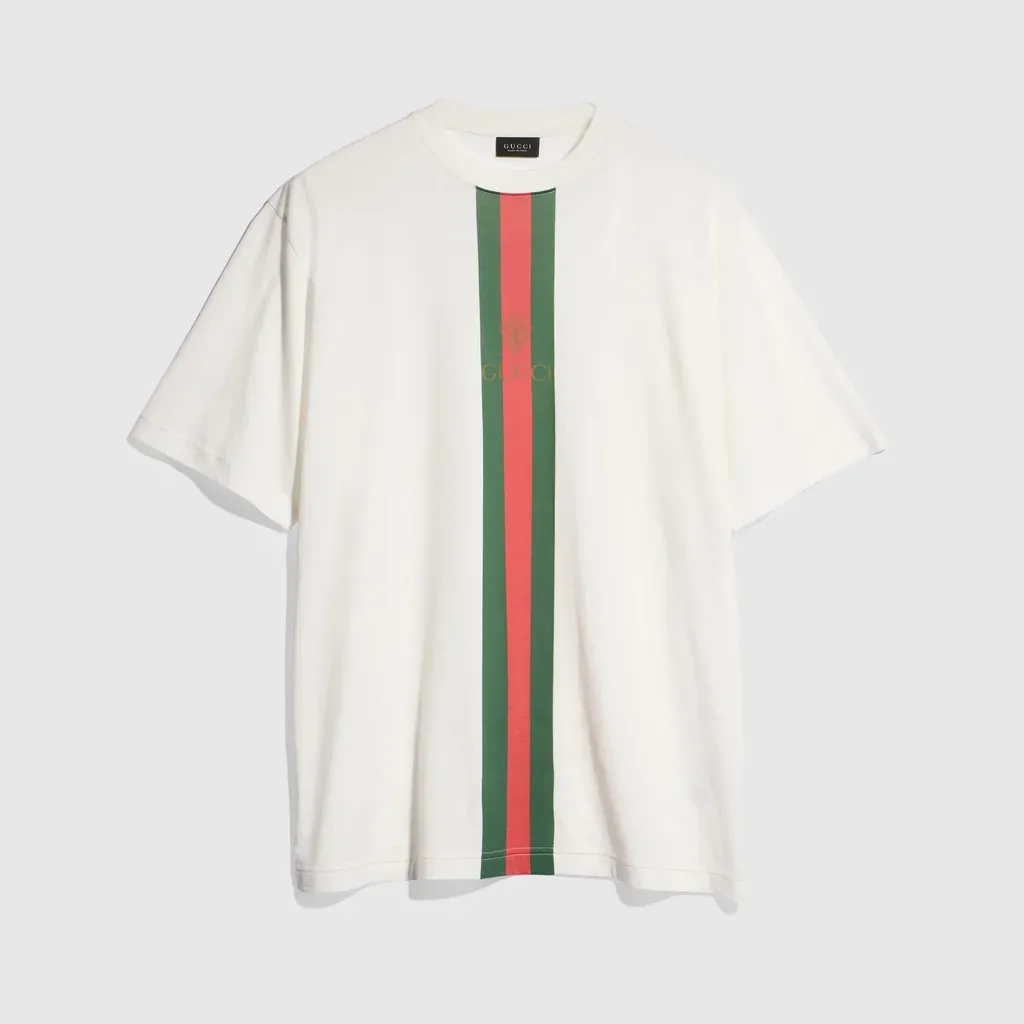 Cotton Jersey T-Shirt With Print