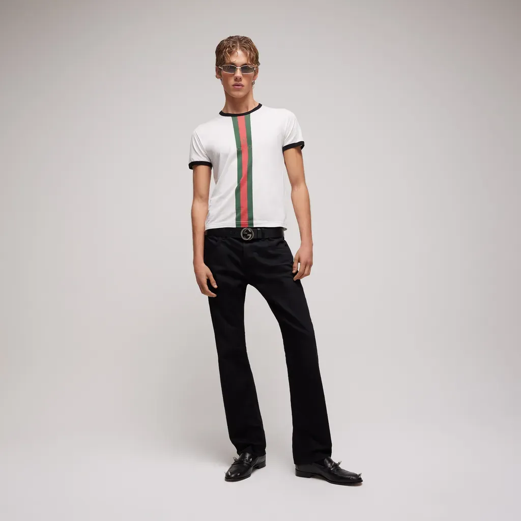 Cotton Jersey T-Shirt With Print
