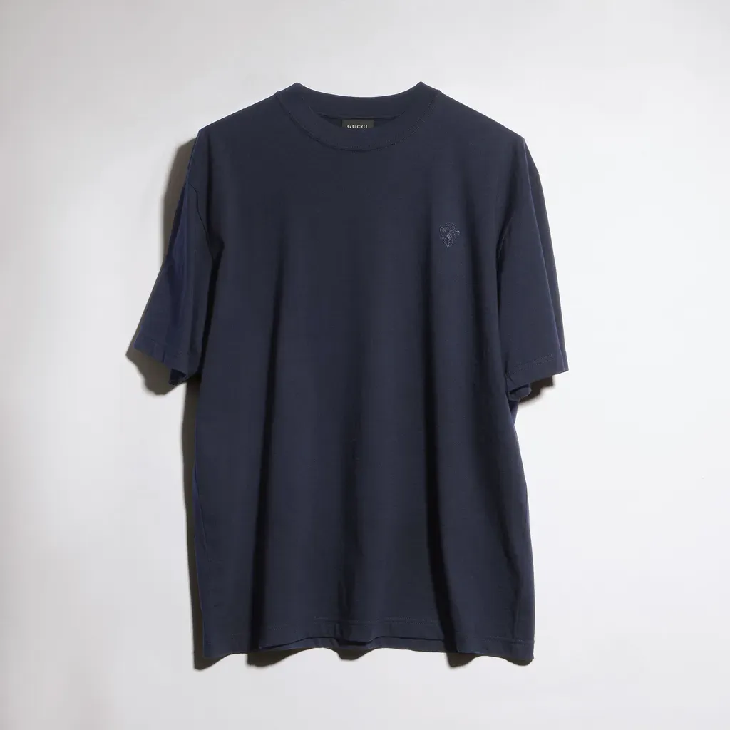 Cotton Silk Jersey T-Shirt With Embroidery