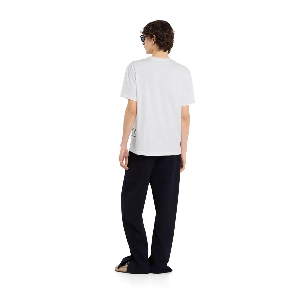 Cotton Jersey Leisure Trousers With Embroidery