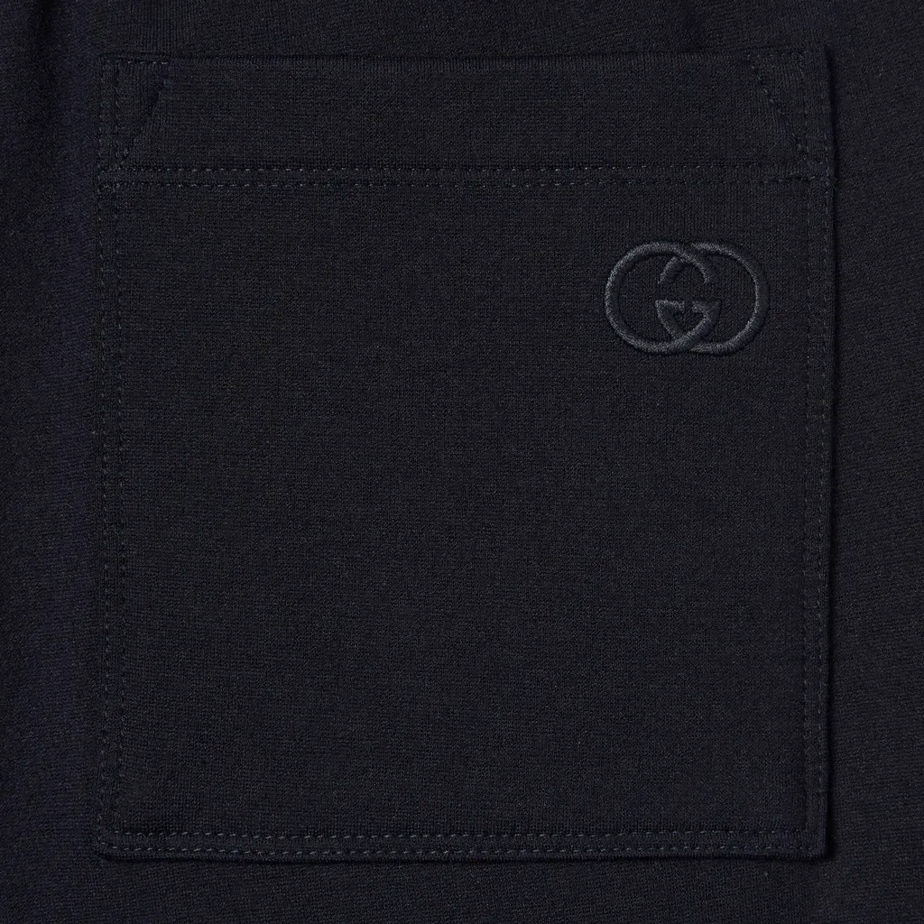 Cotton Jersey Leisure Trousers With Embroidery