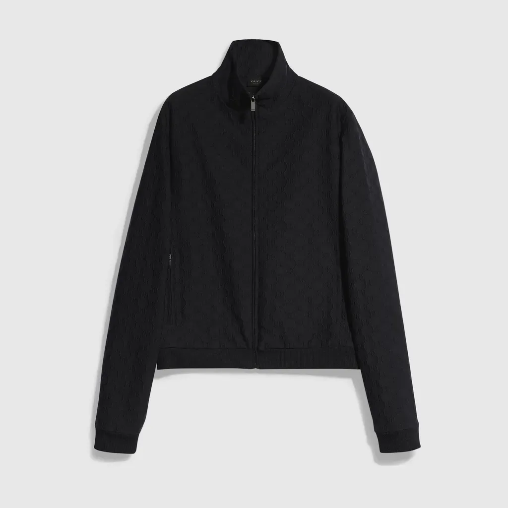 Gg Jersey Jacquard Zip Jacket