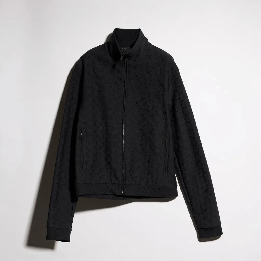 Gg Jersey Jacquard Zip Jacket