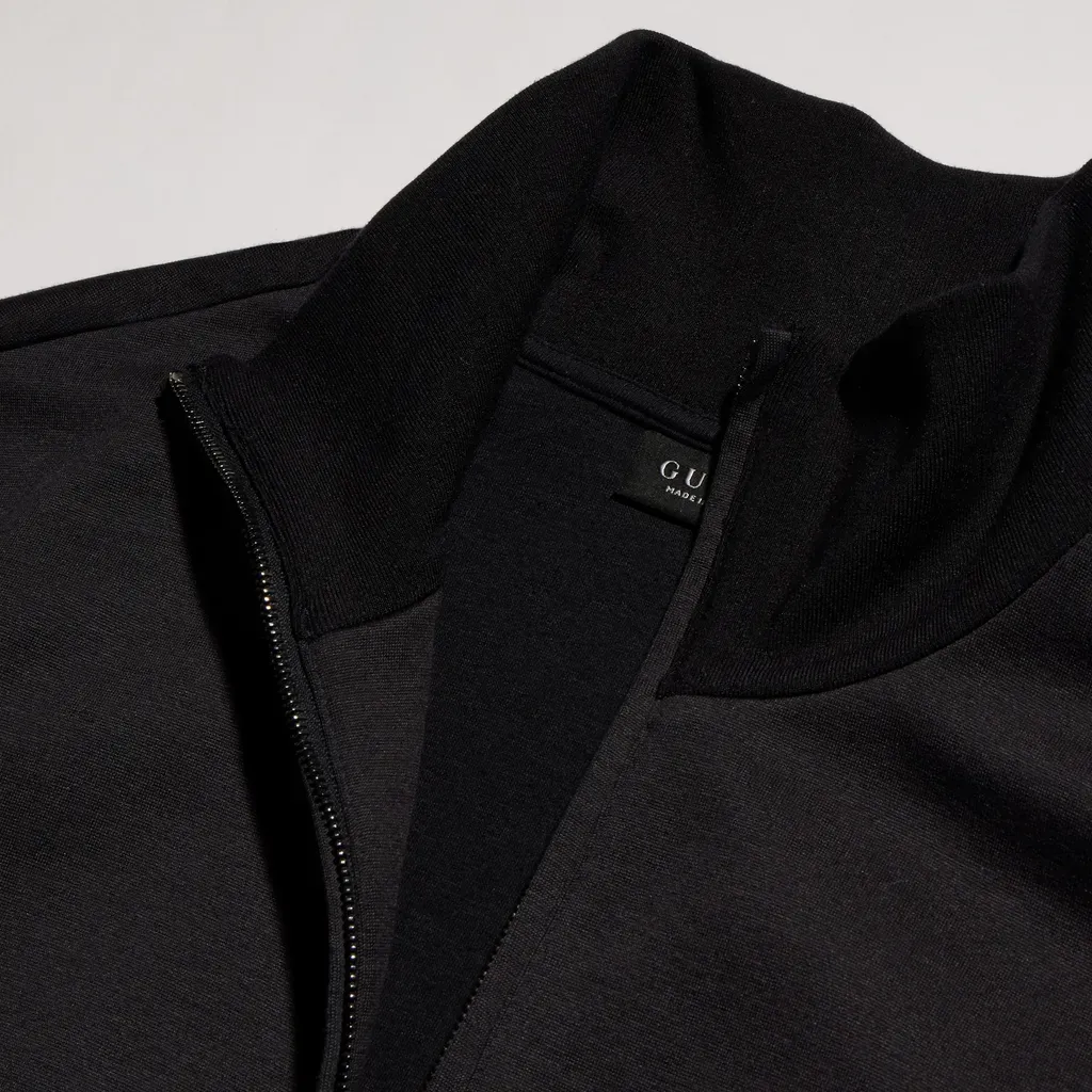 Silk Cotton Jersey Zip Jacket