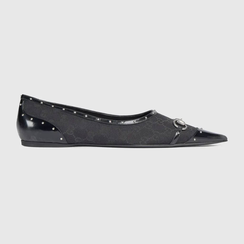 Point-Toe Studded Loafer