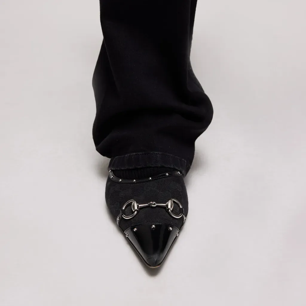 Point-Toe Studded Loafer