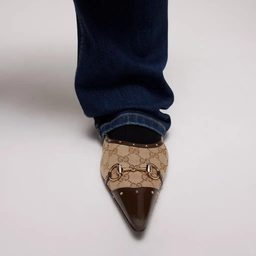 Point-Toe Studded Loafer