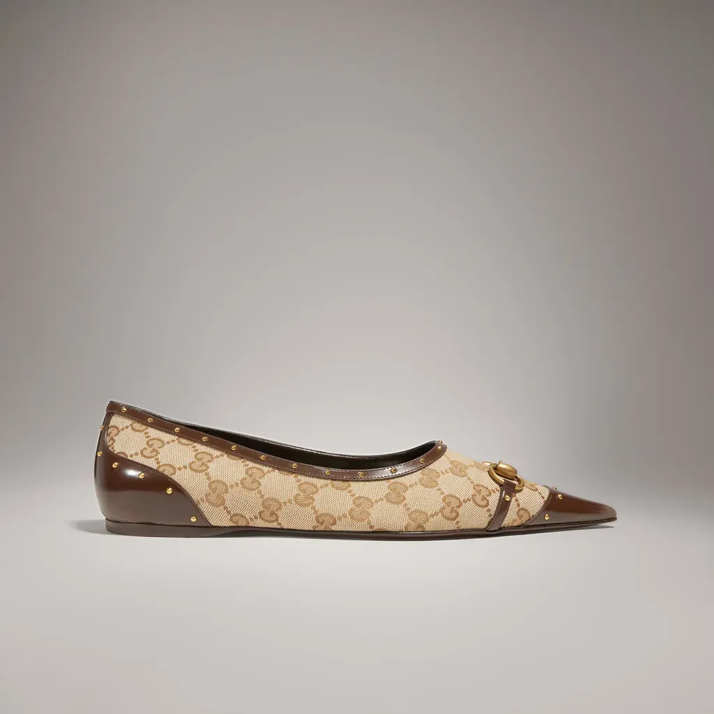 Point-Toe Studded Loafer