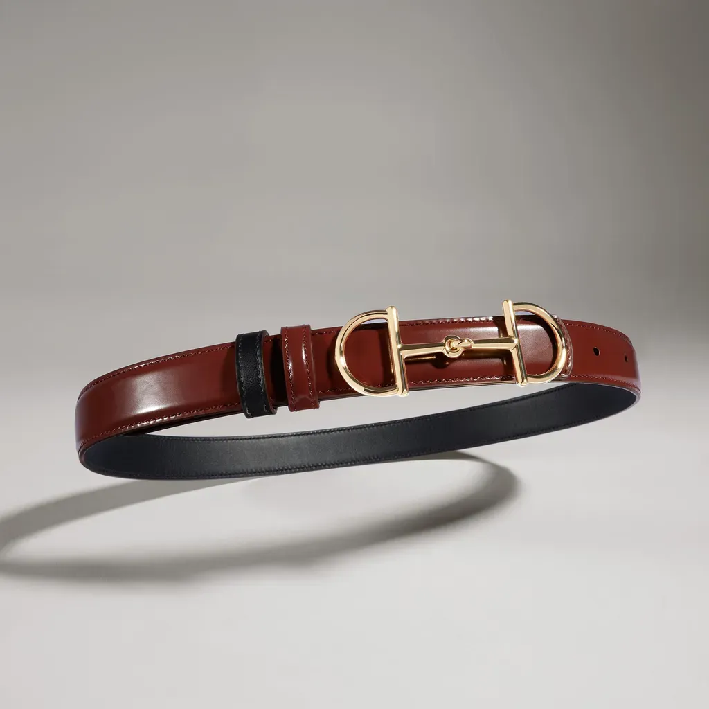 Reversible Belt With Horsebit Buckle