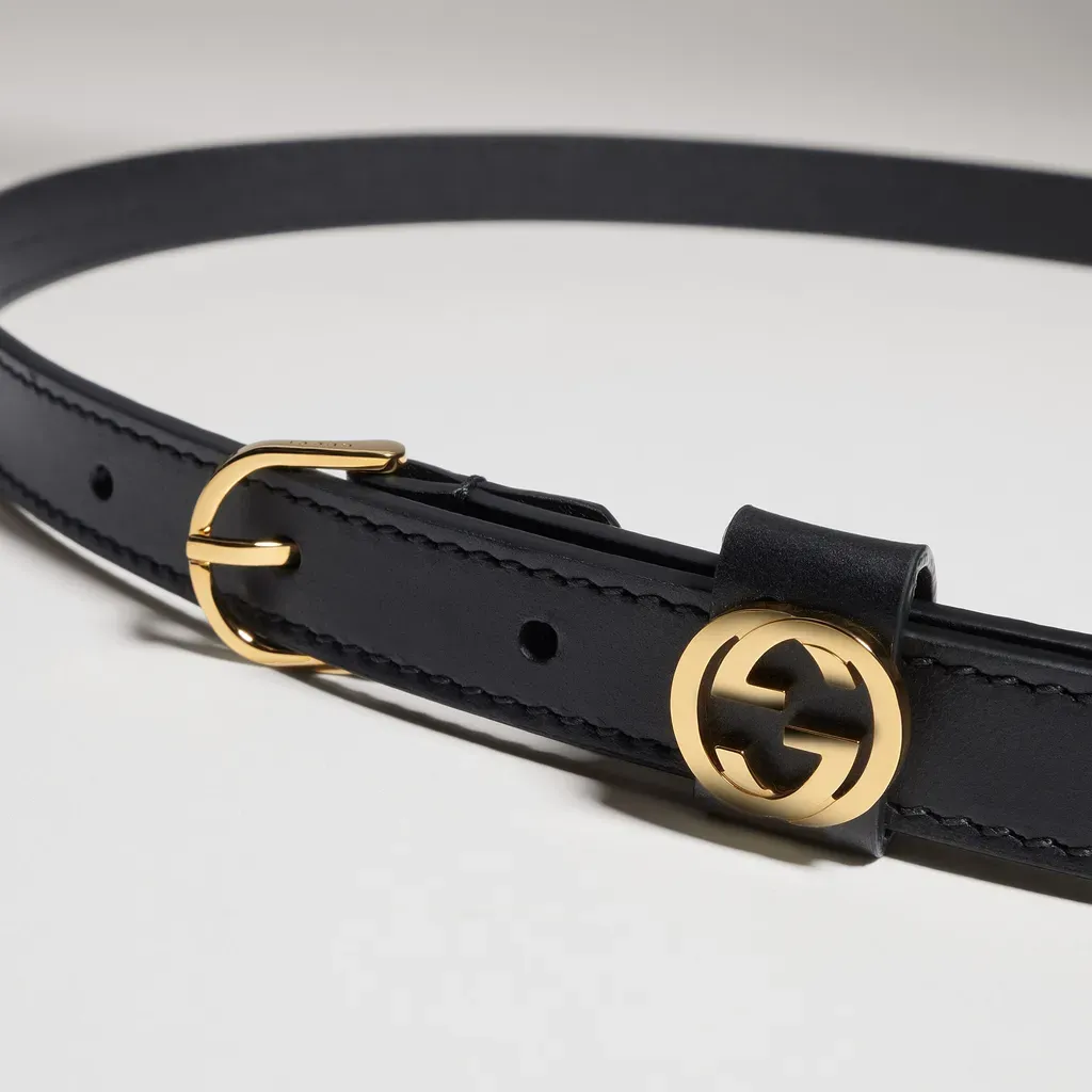Thin Belt With Round Buckle