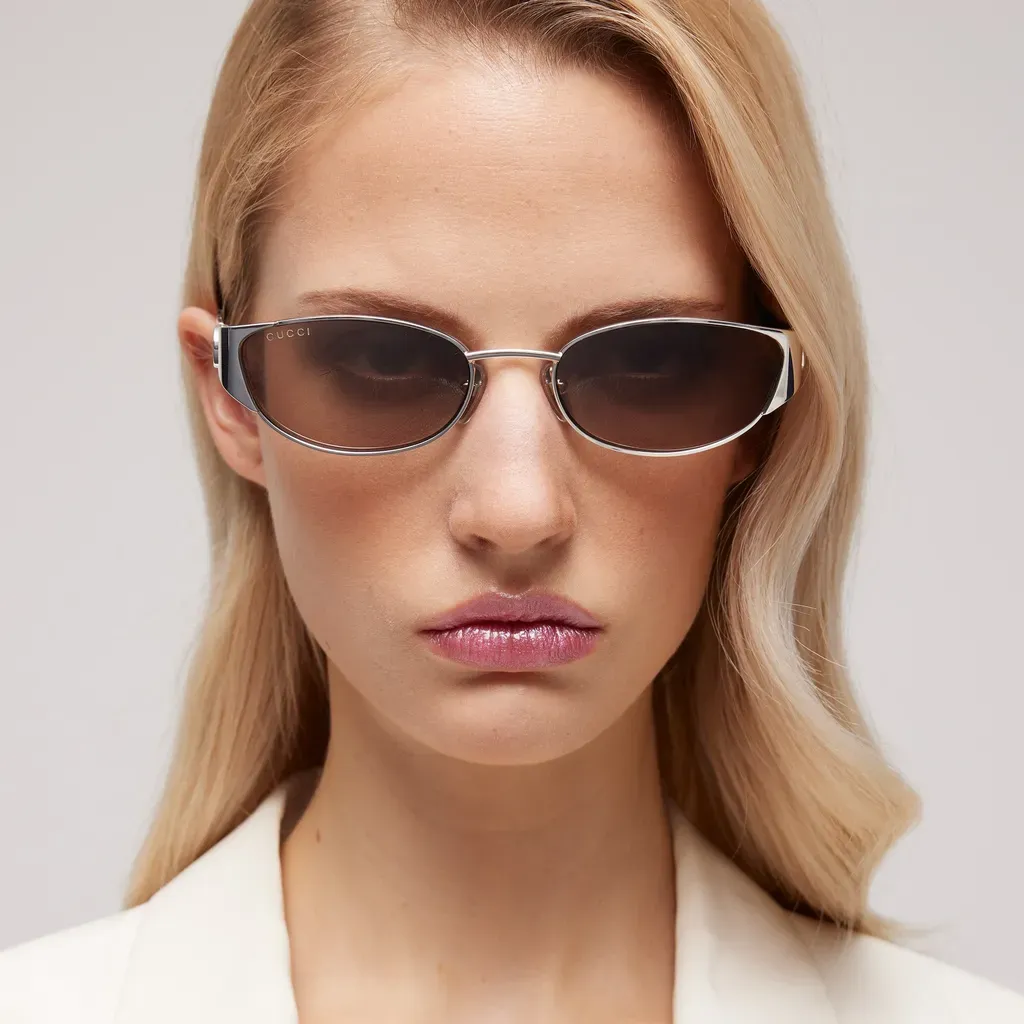 Oval-Frame Sunglasses