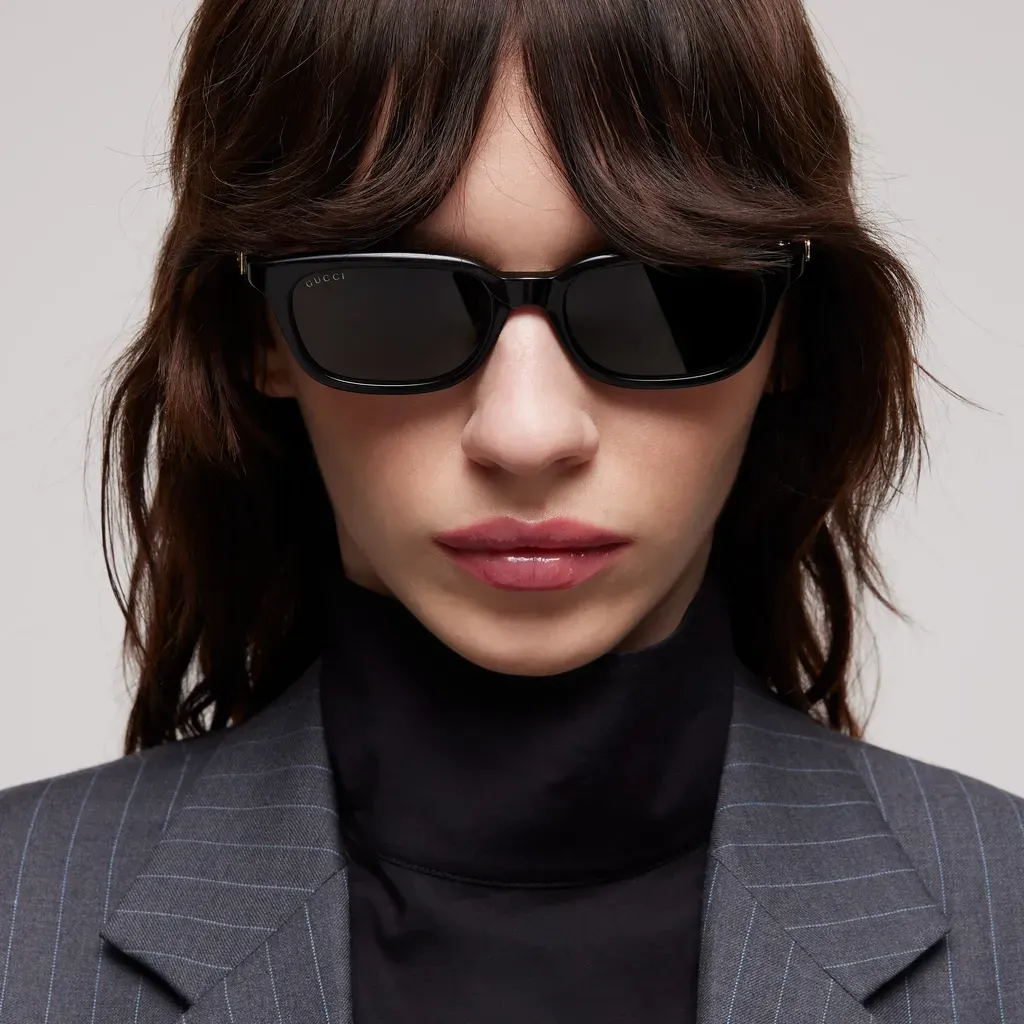 Rectangular-Frame Sunglasses