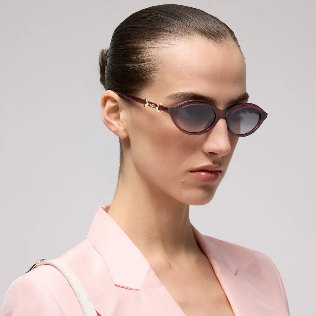 Oval-Frame Sunglasses