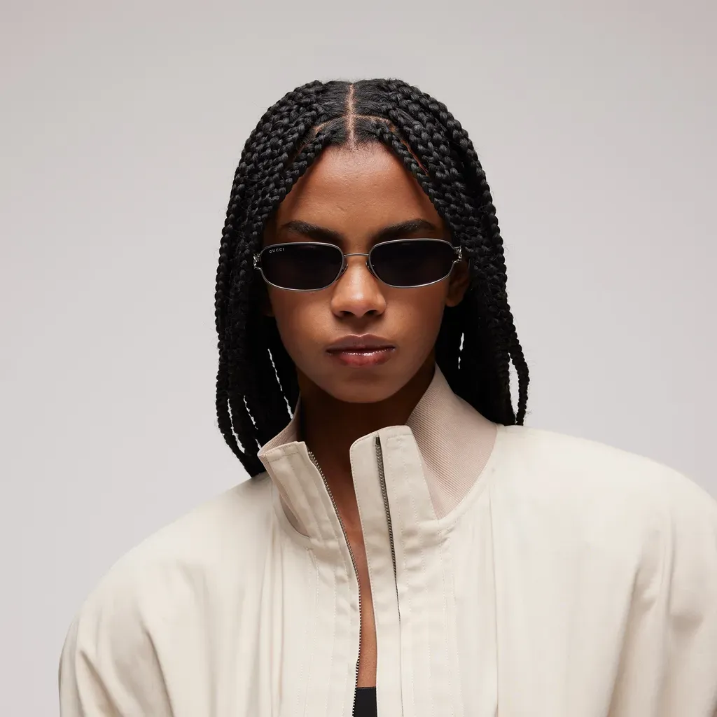 Rectangular-Frame Sunglasses