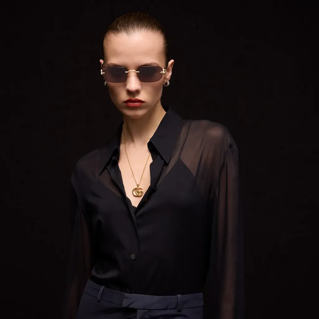 Rectangular-Frame Sunglasses